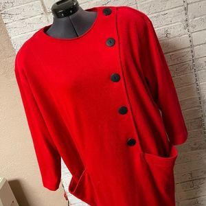 Vintage Rhodes Collections Inc. Red Dress PLus Size 2X